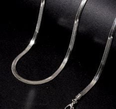 Handcrafted 92.5 Sterling Silver Unisex Snake Chain
